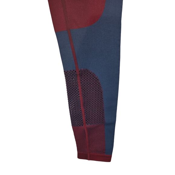 JoyLab Women's Burgundy Blue Ribbed Athletic Leggings S - Picture 3 of 4